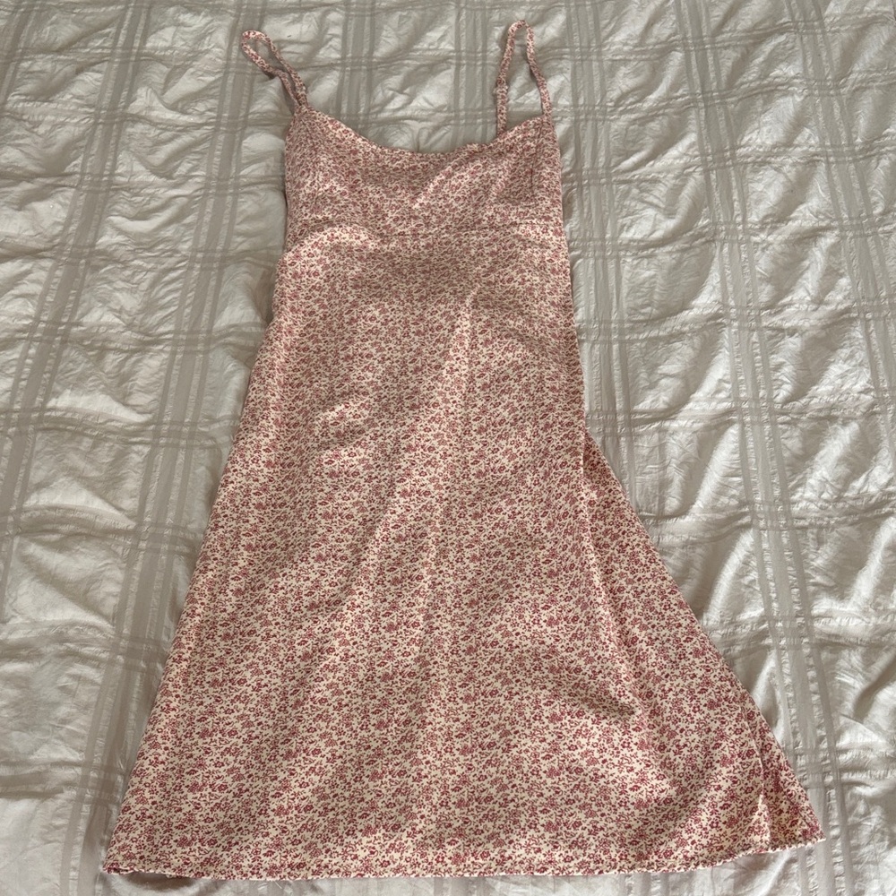 Brandy Melville Red Floral Dress